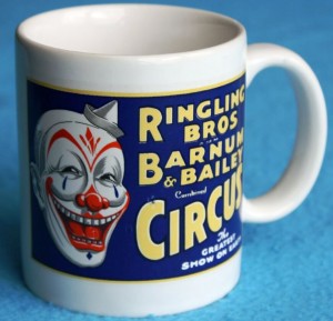 mug1 Each of the coffee mugs sold in 1983 came in a box which also had the Ringling logo