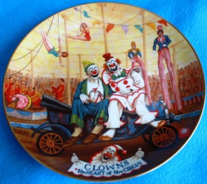 plate When Hamilton Collectibles began producing licensed Ringling items this plate was No. 1 in the first series. Plates in the various series sometimes sell for as little as 99 cents each in online auctions even though their original retail price was around $30. Hamilton figurines usually bring $10 to $15.