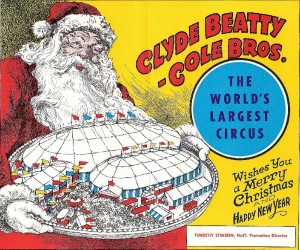 Beatty Cole Roland Butler was working on the design for the Clyde Beatty-Cole Bros. card when he died in 1961. The design was used for many years after his death.