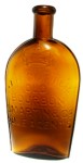 Cutter 112 A J.H. Cutter Old Bourbon E. Martin & Co. Sole Agents banded pint flask (circa 1873-1877).