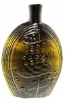Eagle 156 A For Our Country/Eagle pint bottle with sheared lip and pontil (GII-54), tobacco green and olive.