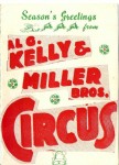 Kelly Miller cover The front of a card from the Al G. Kelly & Miller Bros. Circus.