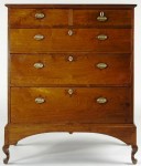 Southern chest This early 19th-century Southern chest on frame (Rowan County, N.C.), walnut and yellow pine, sole for $17,250.