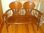 Stickley-Brandt This oak bench was made by Charles Stickley of Stickley-Brandt around the turn of the 20th century.
