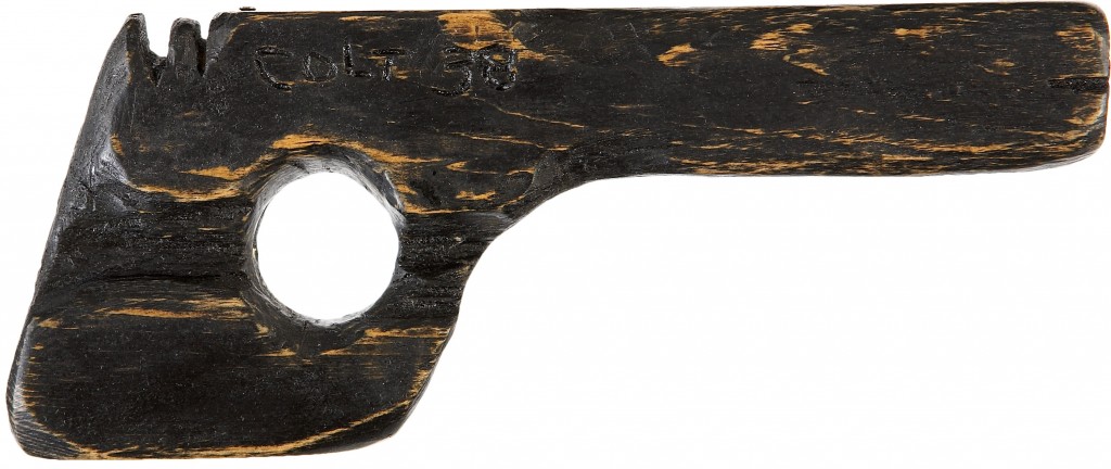dillinger's wooden gun Probably the single most iconic item associated with John Dillinger is the legendary "wooden gun" he carved and used to escape from the Crown Point, Ind. Jail on March 3, 1934.