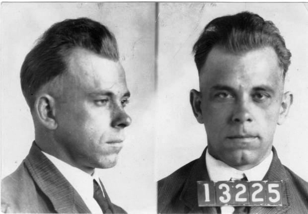dillingerwatch5 John Dillinger’s mug shots. On Dec. 12, 2009, Heritage Auctions held a sale of several items Dillinger had on his person when he was shot and killed by FBI agents outside of the Biograph Theater in Chicago on July 22, 1934.