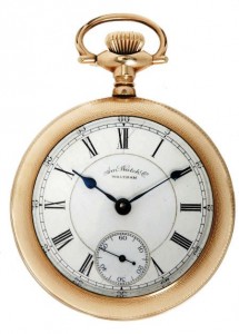 dillingerwatch6 Dillinger's Waltham is an 18 size goldfilled open-face model '83