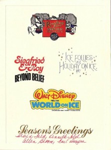 rbbb engraved The 1980 Ringling Bros. and Barnum card that also features the logos of the Ice Follies and Holiday on Ice, Disney On Ice and the Siegfried & Roy magic show.