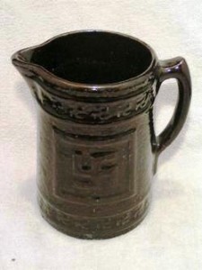 swaztika1 The swastika as used on this pitcher is meant as a good luck symbol and has nothing to do with Nazi Germany.