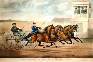 Ethan Allen and Mate Currier & Ives’ “Ethan Allen and Mate Crossing the Score: A Dead Heat.”