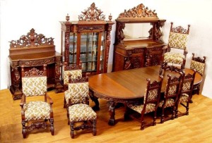 Horner2 On the other hand, this magnificent, heavily carved dining room set by R. J. Horner is one of a kind. It sold for $80,500 at Burchard Galleries in St. Petersburg, Fla. in 2008. (Burchard photo)