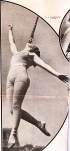 Iron Jaw A photo of Charlotte Shive appeared in an article about the circus in the May 23, 1931 issue of “Colliers” magazine. This is known in the circus as an Iron Jaw Act. It’s what Leitzel called a “tooth act.” The circus was a common theme for articles in popular magazines of the day.