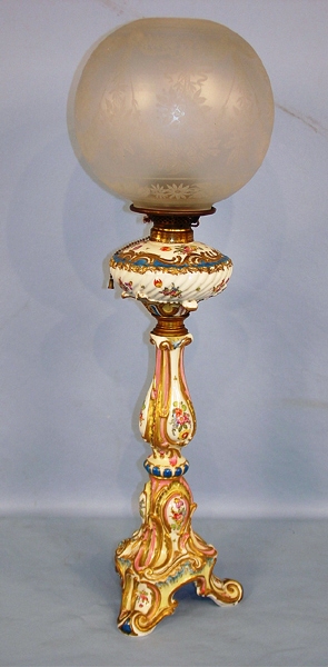 Sevres lamp This old Sevres porcelain banquet lamp in perfect condition, circa 1860, will be among the 1,000 items up for auction on Jan. 23, 2010, hosted by the Stevens Auction Company.