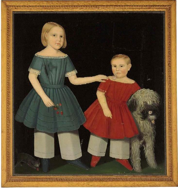Theron Simpson Ludington (1850-1922) and His Older Sister Virginia Ludington (1846-1865) A rare, full-length double portrait of “Theron Simpson Ludington (1850-1922) and His Older Sister Virginia Ludington (1846-1865)” by the prominent 19th century American portrait artist Ammi Phillips, will be sold at auction at Christie's Americana Week 2010.