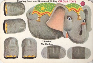punch toy 1 In the 1950s, the Post Toasties cereal company offered Ringling Bros. and Barnum & Bailey Circus toys as premiums in their cereal boxes. There were a total of 15 different numbered toys: #1 Jo Jo the Clown, #2 Jumbo the Elephant (shown here), #3 Rajah the Tiger, #4 Strong Man, #5 – Kangaroo, #6 Giraffe, #7 Monkey & Pig, #8 Emmett Kelly (shown here), #9 Molly the Bare-Back Rider, #10 Seal, #11 Ringmaster, #12 Dog and Duck, #13 Horse, #14 Bear, #15 Leo the Lion.