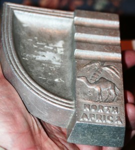 043 One of the interesting pickups of the day was an ashtray made by an German Afrika Corps prisoner.