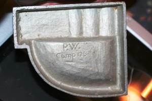 044 The bottom of the ashtray is marked “PW Camp 126,” which was Mellands Camp, located in Gorton, Manchester, Lancashire, England.