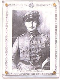 Adolf Ritter von Tutschek A group of three medals awarded to Adolf von Tutschek, the German soldier turned pilot, sold for $28,250 in an online auction hosted by SoldUSA.com.
