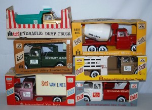 Ertl trucks Selection of some of the Ertl toy trucks to be sold; all are like-new and still in the box.
