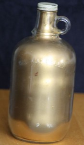 Gold Dust Gold-colored dust fills this half-gallon jug that Charlotte kept after the act was discontinued. It’s difficult to value this one-of-a-kind item because there are no comparable sales records.