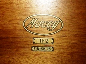 Macey label After Otto Wernicke acquired the Fred Macey Company in 1905, he ultimately renamed it simply “Macey” in 1907, using this label.