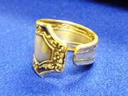 Silver ring A man’s ring made from apiece of sterling flatware.