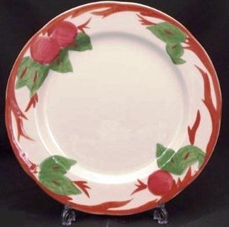 apple This is an example of Franciscan Apple—one of the most popular dinnerware patterns ever made. I was introduced in 1940, and because it is still in production today, you need to be able to tell the difference in vintage Franciscan Apple and more modern items.