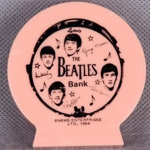 bank3 This counterfeit Beatles bank was not made in 1964 and never appeared during the original wave of Beatlemania.