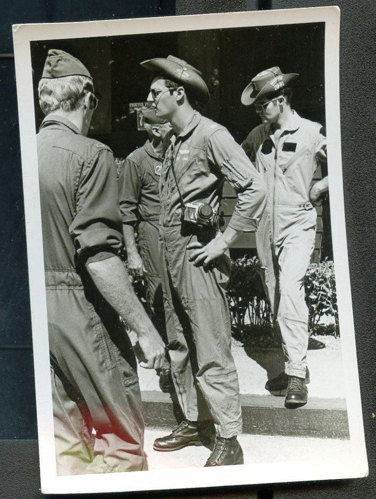 img846 A photo of Bob Lang and other members of the Wild Weasel, and F-4 squadron in Viet Nam. Will purchased this pilot’s flight gear, as well as some 1,000 photos from Ross Kapstein’s Garage Sale Warehouse in Atlanta.