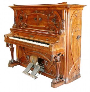 Art Nouveau Upright Player Piano Art Nouveau Upright Player Piano.