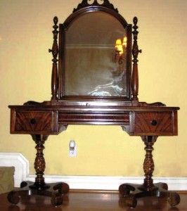 B&G vanity This Colonial Revival vanity made by Berkey & Gay of Grand Rapids in the early 1930s incorporates a number of older styles including Late Classicism, Empire, Federal and Rococo Revival.