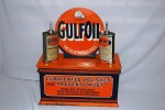 Gulf Oil Rare Gulf Oil (“the Oil of Untold Uses”) counter-top metal display ($4,070).