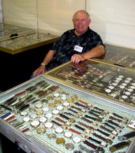 Mellon 2 Peter Mellon, who displays more than 2,000 watches, watch chains, knives and lighters in his booth, will be among the myriad of dealers at the West Palm Beach Antiques Festival on March 5-7, 2010.
