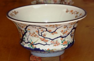Oldest piece, 17th century c This large 17th century Imari bowl is the oldest piece in Wocher’s collection.