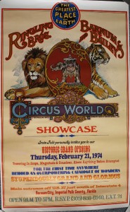 Poster Showcase 21 The first program was sold at the Circus World Showcase which was a preview center of what to expect in the future.