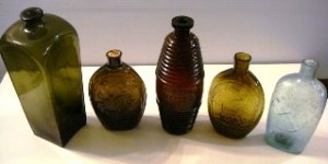Vintage flasks Offered will be a nice selection of rare and vintage flask bottles, such as these shown.