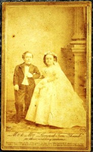 thumb cdv Charles Sherwood Stratton was billed by Barnum as General Tom Thumb beginning in 1842 when Stratton was five years old. During his lifetime, Tom Thumb gave a command performance before Queen Victoria, Prince Albert and other invited guests at Buckingham Palace. He toured throughout other European cities.