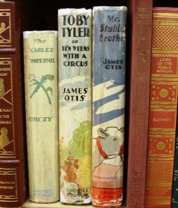 tobytyler&stubbs Copies of circus fiction books “Toby Tyler or Ten Weeks with a Circus,” and “Mr. Stubbs’s Brother,” by James Otis and illustrated by Richard H. Rodgers.