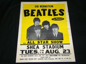 Beatles poster One-of-a-kind 1966 Beatles Shea Stadium concert poster, in a format previously unseen.