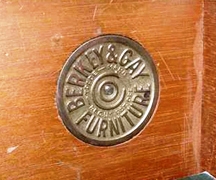 Berkey & Gay This is the famous coin-style label used by Berkey & Gay in the 1920s and 1930s.