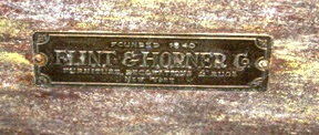 Flint Horner By the time this label was used, Horner was no longer making furniture and was just a retailer.