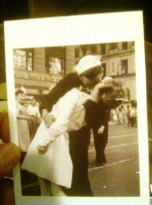 IMAGE_133 A couple more postcards from Krista’s collection. First, the iconic photograph from the end of the Second World War.