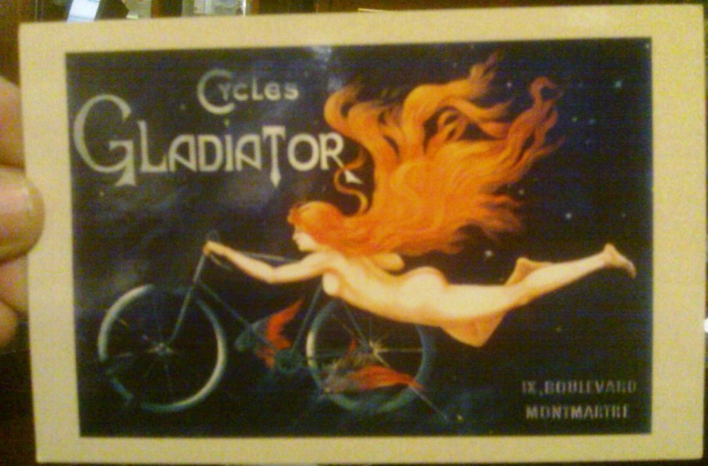 IMAGE_143 One of my friend Krista’s postcards from your collection, advertising a vintage bicycle company. The fact that Krista, who is in her 20s, is collecting postcards, shows that younger people are collecting; they’re just collections include items that we older folks seldom think about.