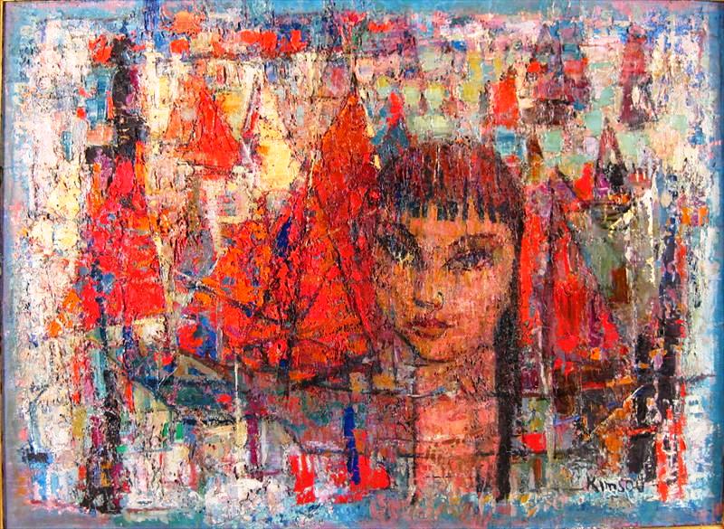 Kim Heung Sou Up for bid will be this oil on canvas painting by Korean artist Kim Heung Sou (born 1919), signed lower right.