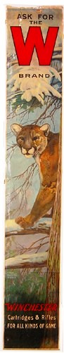 Winchester vertical This Winchester vertical banner poster, featuring “The Cougar” and with a snow flake band brought $7,278 at auction.
