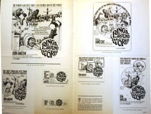 ringsaroundkit This is the inside center section of the theatre press kit for “Rings Around the World.” These kits had advertisements in various sizes and ordering instructions for posters and other promotional items. Value is about $20.