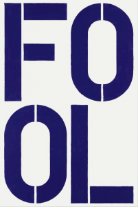 Blue Fool Christopher Wool’s “Blue Fool” (1990, estimate $1.5-$2 million)