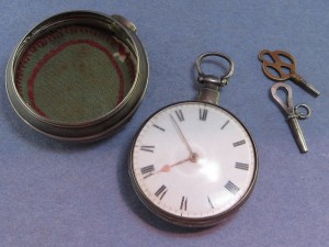 General-Hunter-009 The inner and outer cases of the watch are composed of Coin Silver (.900 fine) and bear incised silver marks similar to English hallmarks.