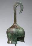 Greek bronze helmet A Greek bronze helmet of Cretan type, circa 650-620 B.C. (estimate: $350,000-$550,000)