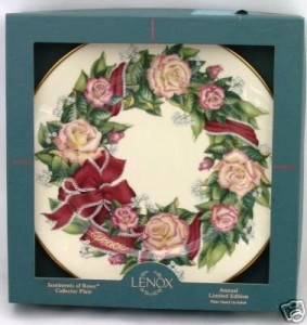 LENOX SENTIMENTS OF ROSES ~ PEACE ~ COLLECTOR PLATE Lenox Roses of Peace